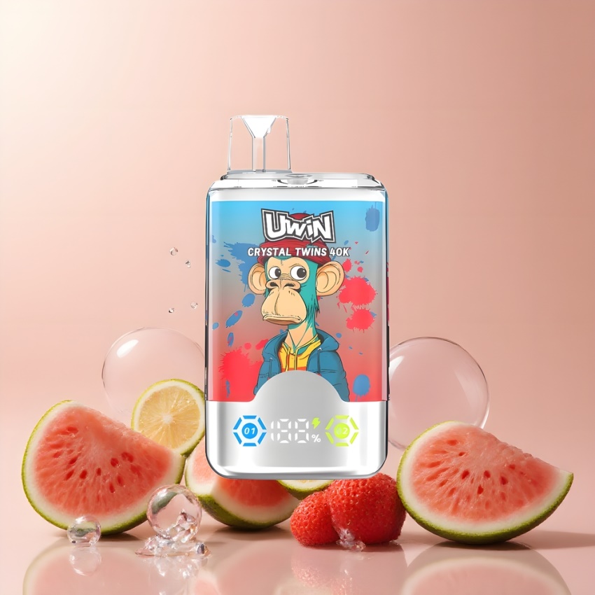 Uwin Crystal Twins 40000 Puffs magyar nagykereskedés eper görögdinnye citromlágy