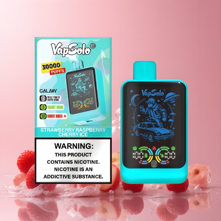 VapSolo GALAXY 30000 Puffs 850mAh magyar nagykereskedés Eper Málna Cseresznye Jég