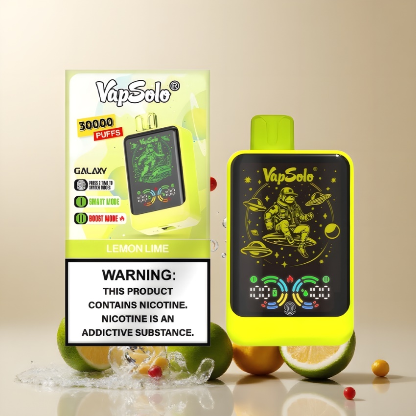 VapSolo GALAXY 30000 Puffs Type-C magyar nagykereskedés Citrom-Lime Eldobható E-Cigi