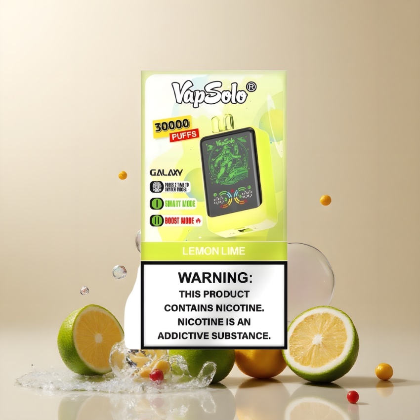 VapSolo GALAXY 30000 Puffs Type-C magyar nagykereskedés Citrom-Lime Eldobható E-Cigi