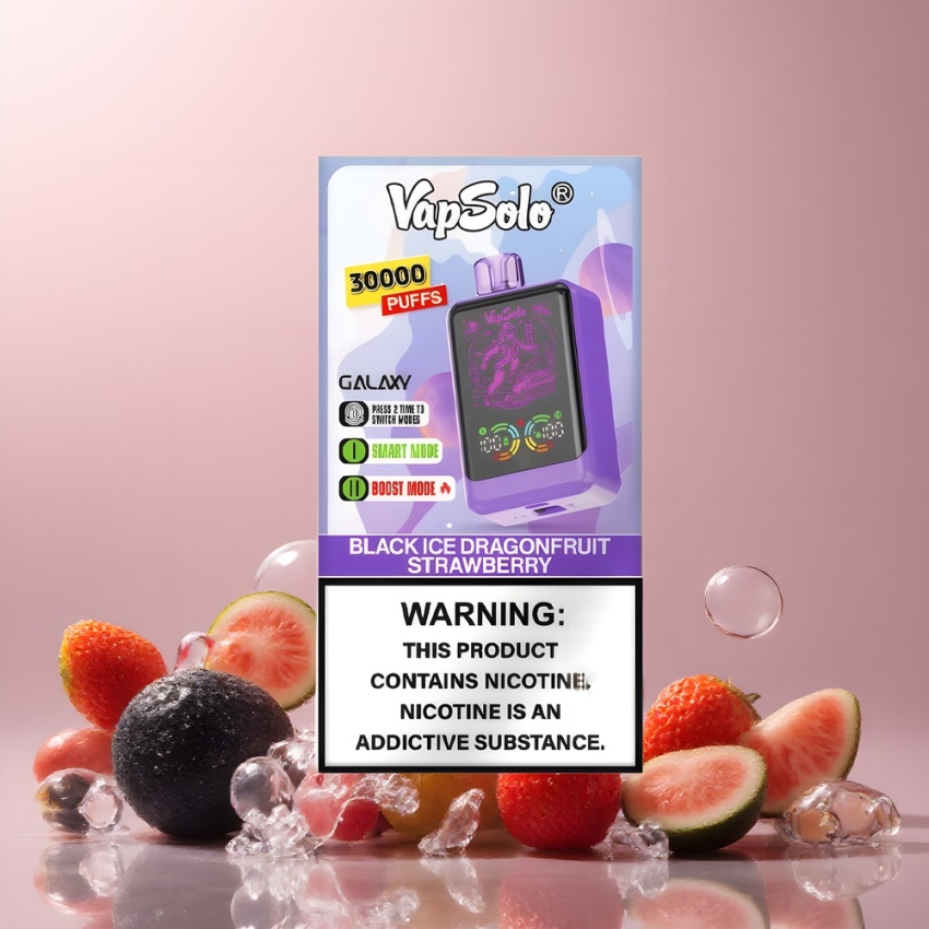 VapSolo GALAXY 30000 Puffs magyar nagykereskedés Fekete Jég Sárkánygyümölcs Eper 850mAh