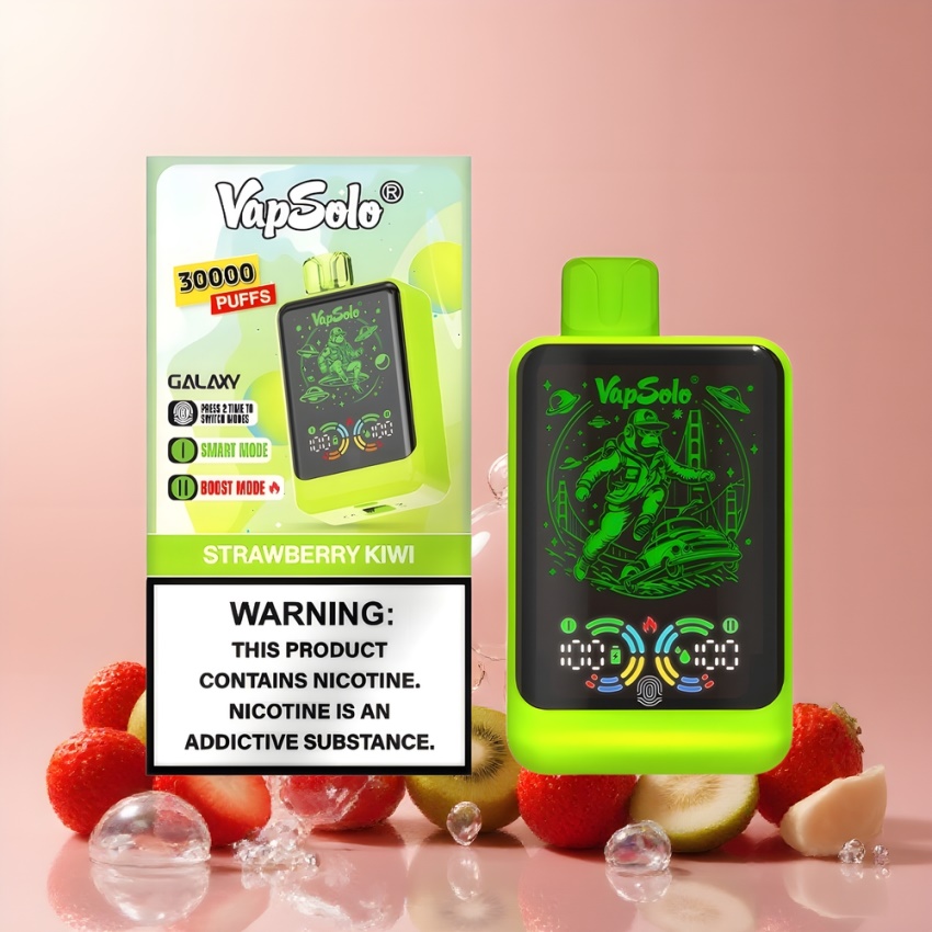 VapSolo GALAXY 30000 Pufi Eldobható Eke 40ml eper-kiwi magyar nagykereskedés