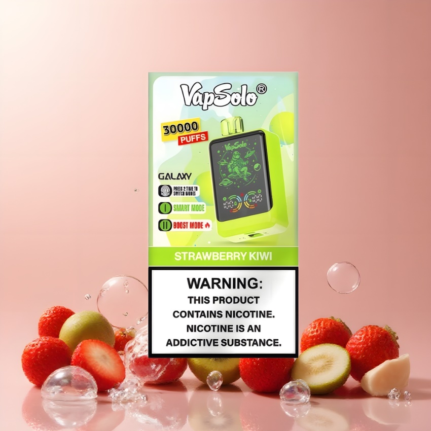 VapSolo GALAXY 30000 Pufi Eldobható Eke 40ml eper-kiwi magyar nagykereskedés