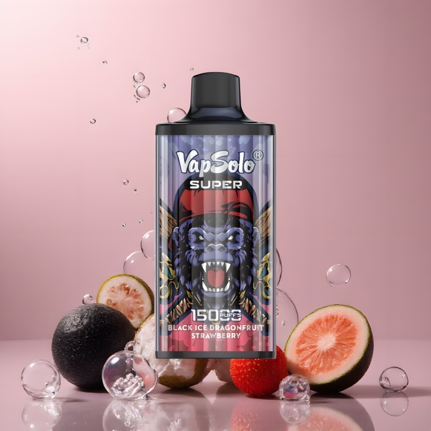 Vapsolo Super 15000 Puffs magyar nagykereskedés Fekete Jég Sárkánygyümölcs Eper 40ml