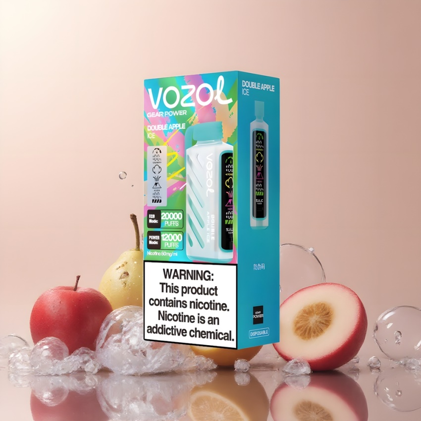 VOZOL Gear Power 20000 Puffs Dual Mesh Coil magyar nagykereskedés Kettős Alma Jég