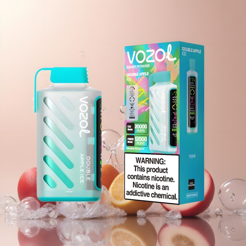 VOZOL Gear Power 20000 Puffs Dual Mesh Coil magyar nagykereskedés Kettős Alma Jég