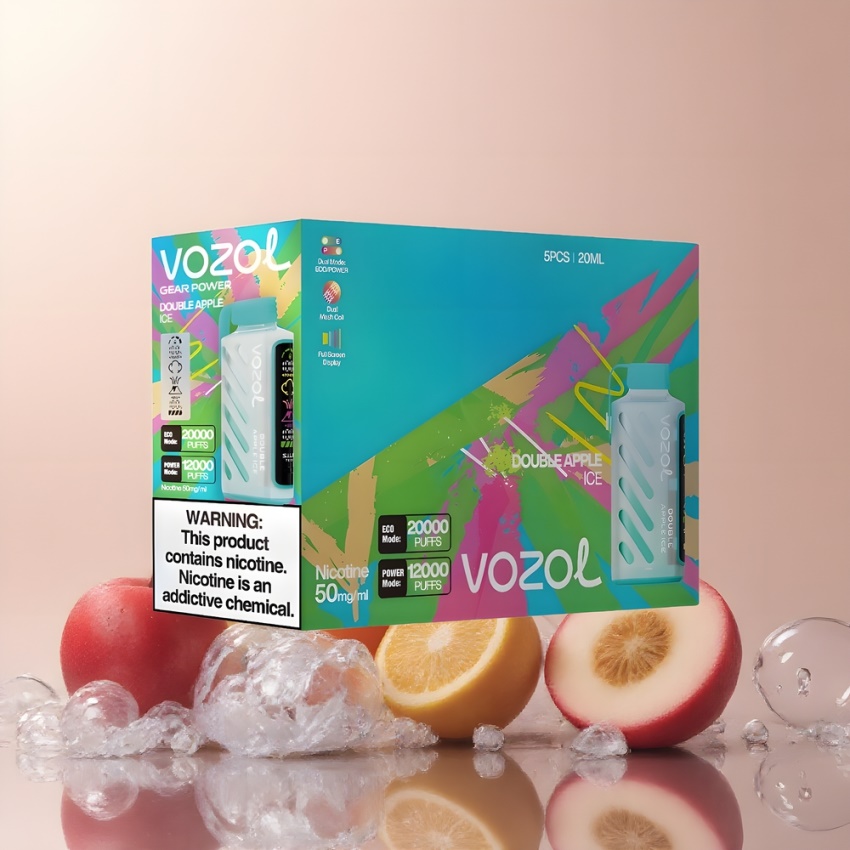 VOZOL Gear Power 20000 Puffs Dual Mesh Coil magyar nagykereskedés Kettős Alma Jég