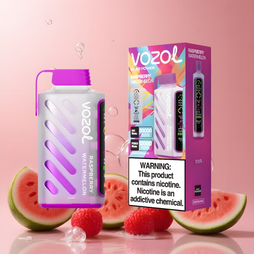 VOZOL Gear Power 20000 Puffs Dual Mesh magyar nagykereskedés Málna Görögdinnye