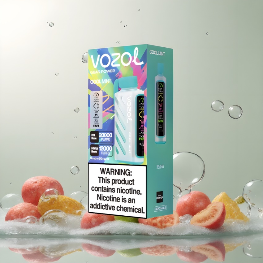 VOZOL Gear Power 20000 Puffs magyar nagykereskedés Kettős Rácscsík Friss Fodormenta