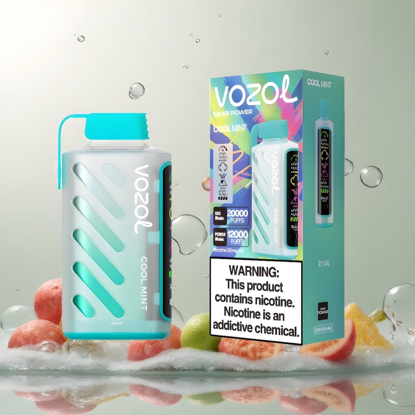 VOZOL Gear Power 20000 Puffs magyar nagykereskedés Kettős Rácscsík Friss Fodormenta