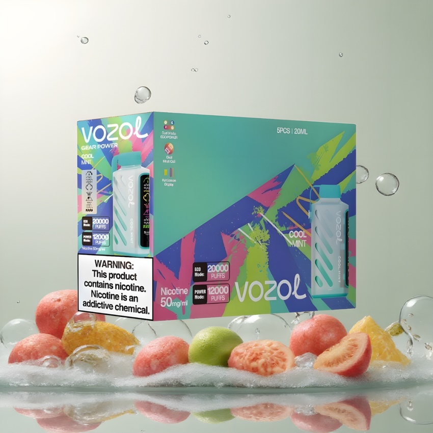 VOZOL Gear Power 20000 Puffs magyar nagykereskedés Kettős Rácscsík Friss Fodormenta