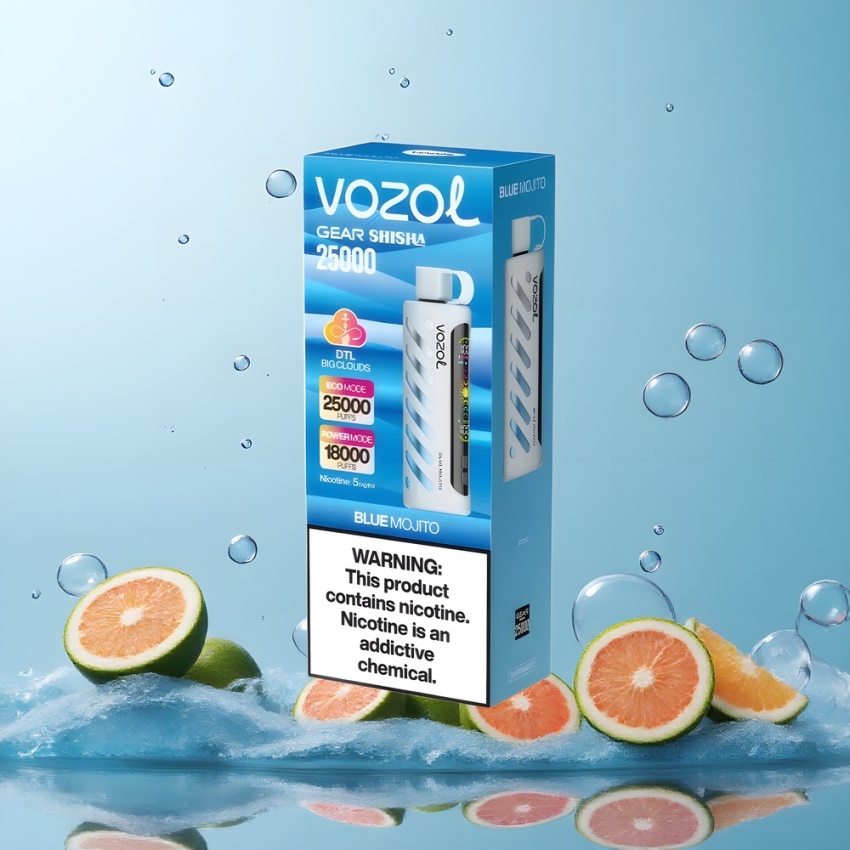 VOZOL Gear Shisha 25000 Puffs Dual Mesh magyar nagykereskedés Kék Mojito