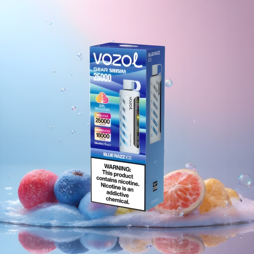 VOZOL Gear Shisha 25000 Puffs Dual Mesh magyar nagykereskedés Kék Ribizli Jég