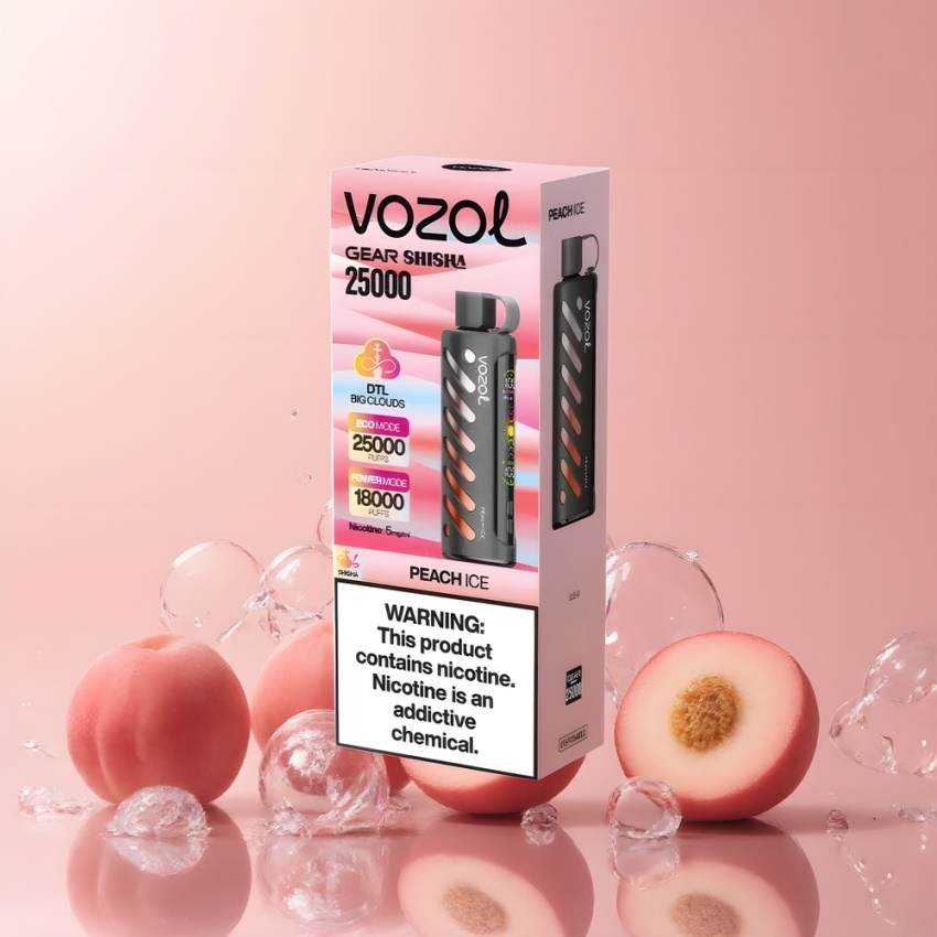 VOZOL Gear Shisha 25000 Puffs S.i.L.C Tech magyar nagykereskedés Őszibarack Jég