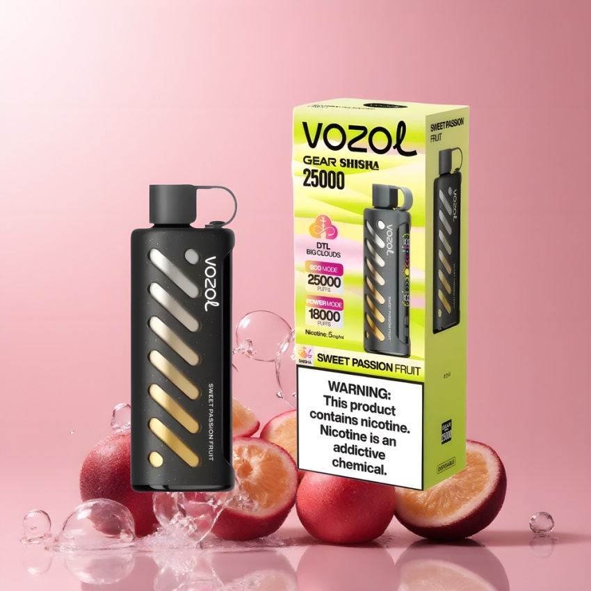 VOZOL Gear Shisha 25000 Puffs magyar nagykereskedés Édes Passiógyümölcs Dual Mesh