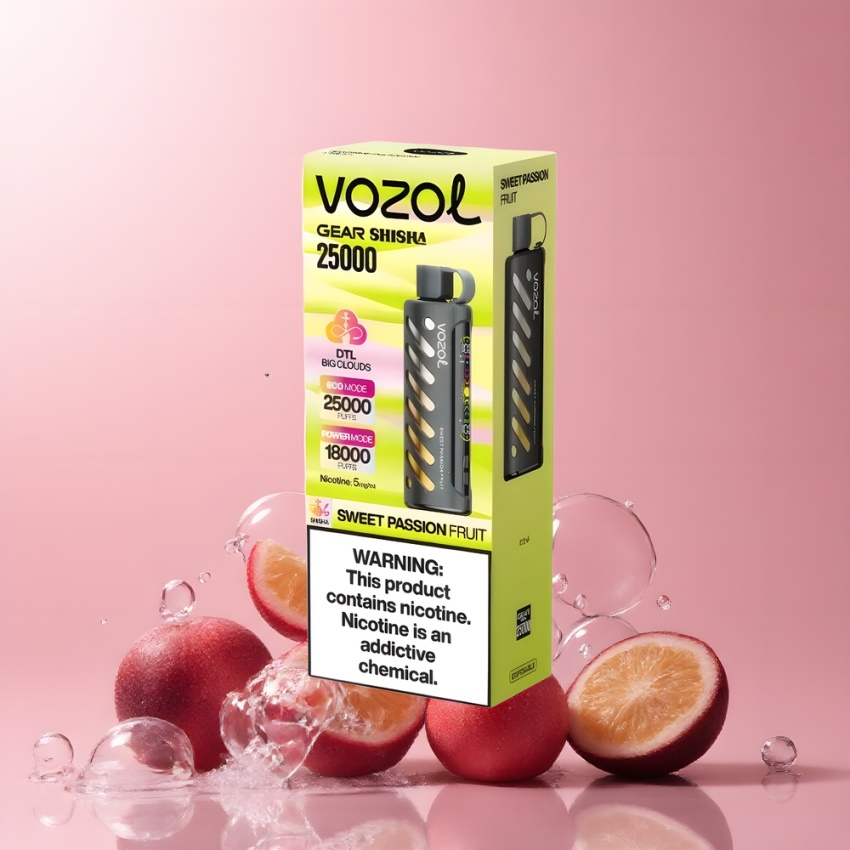 VOZOL Gear Shisha 25000 Puffs magyar nagykereskedés Édes Passiógyümölcs Dual Mesh