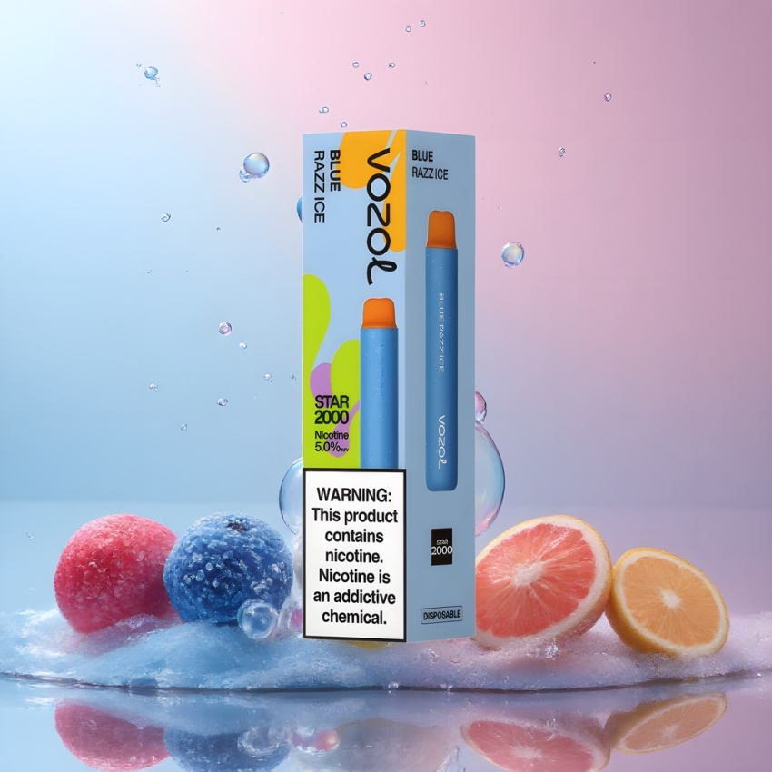 VOZOL STAR 2000 Disposable Vape Kék Málna Jég VAMT magyar nagykereskedés