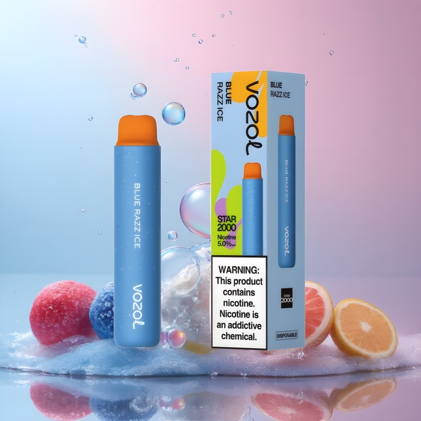 VOZOL STAR 2000 Disposable Vape Kék Málna Jég VAMT magyar nagykereskedés