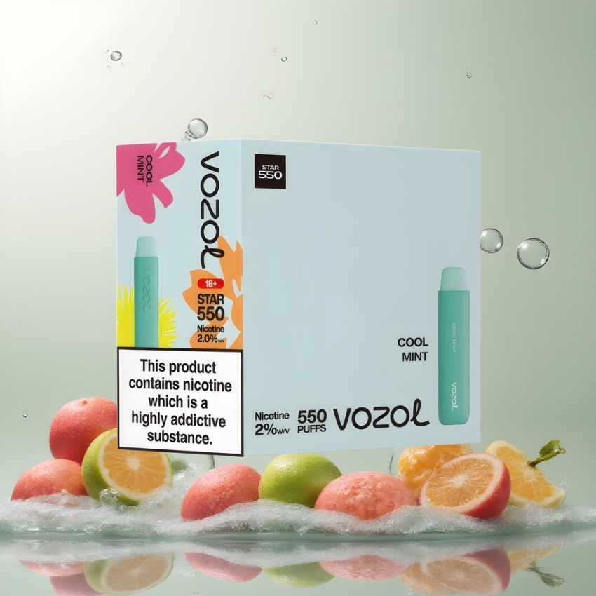 VOZOL STAR 550 Magyar Nagykereskedés Eldobható Vape Hűvös Mentol 450mAh