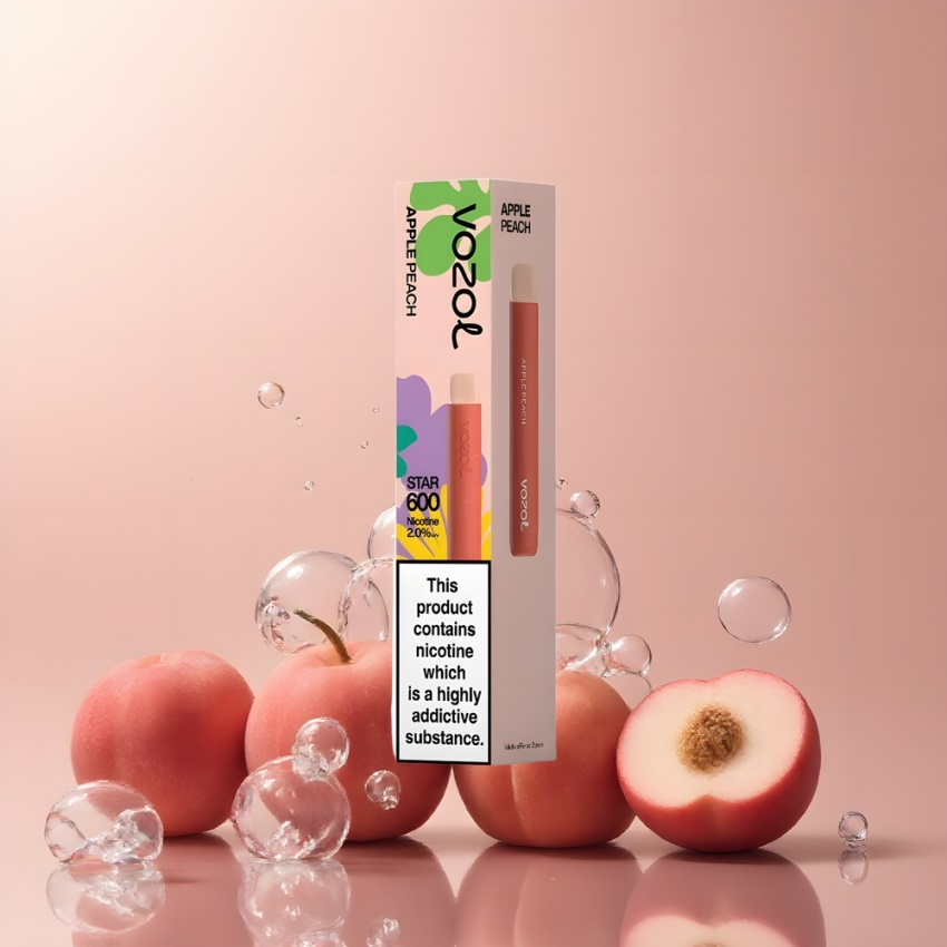 VOZOL STAR 600 Disposable Vape Alma-Őszibarack 500mAh magyar nagykereskedés