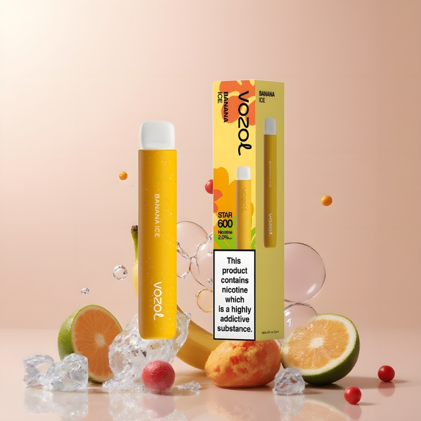 VOZOL STAR 600 Disposable Vape Banán Jég (500mAh) magyar nagykereskedés