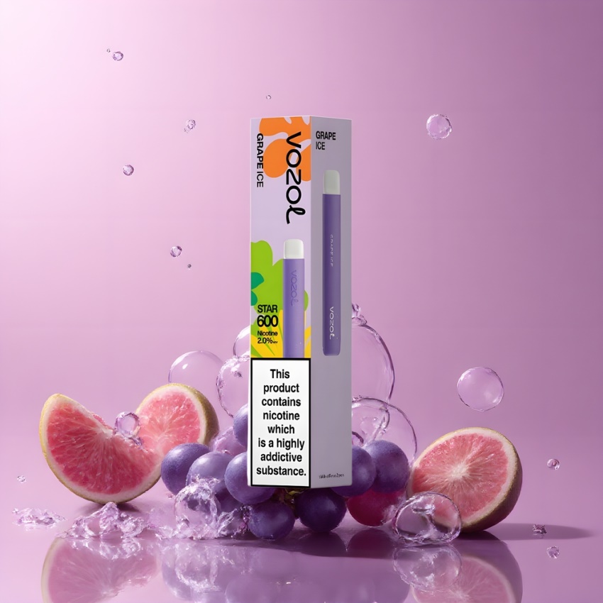 VOZOL STAR 600 magyar nagykereskedés Disposable Vape Sörétjég (Grape Ice) 500mAh