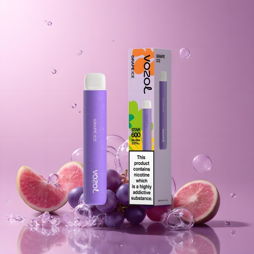 VOZOL STAR 600 magyar nagykereskedés Disposable Vape Sörétjég (Grape Ice) 500mAh