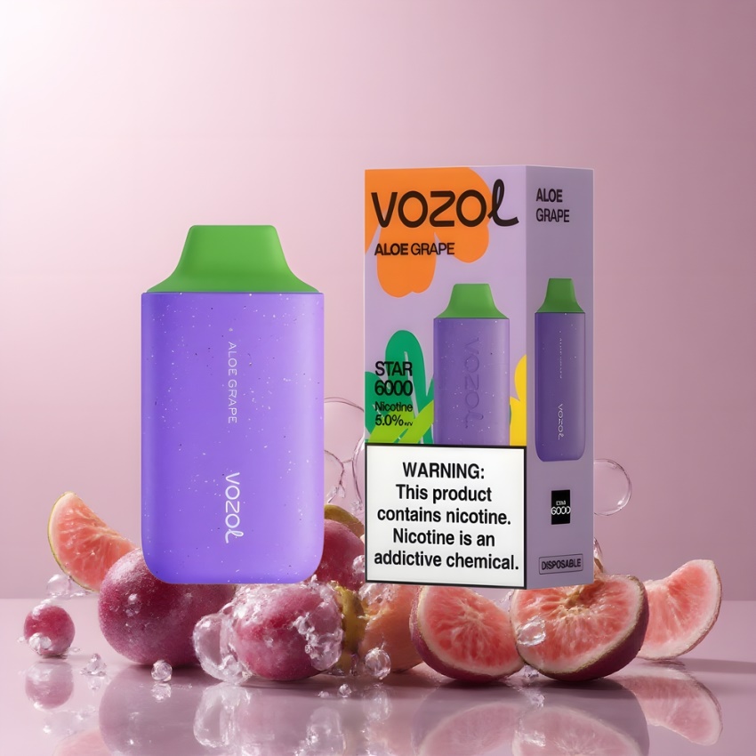 VOZOL STAR 6000 Disposable Vape Aloe Szőlő (14ML & 500mAh) magyar nagykereskedés