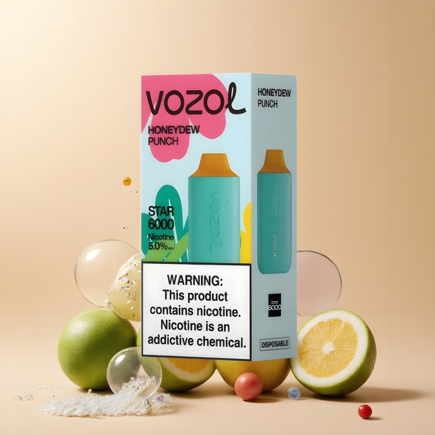 VOZOL STAR 6000 Disposable Vape Sárgadinnye Punch (14ML, Type-C) – magyar nagykereskedés