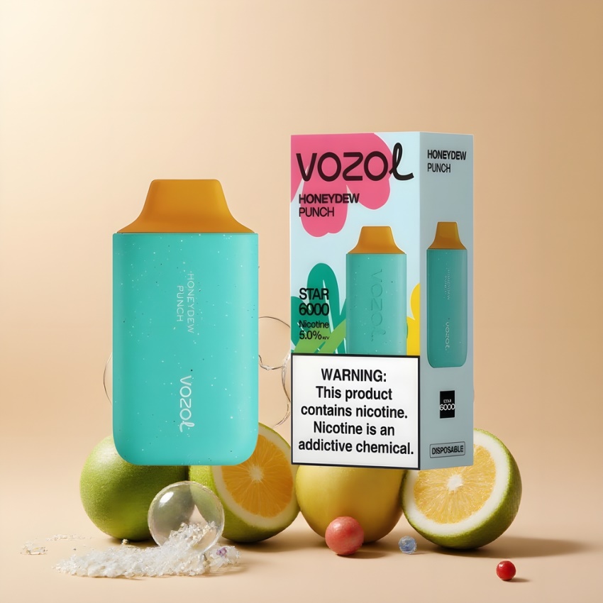 VOZOL STAR 6000 Disposable Vape Sárgadinnye Punch (14ML, Type-C) – magyar nagykereskedés