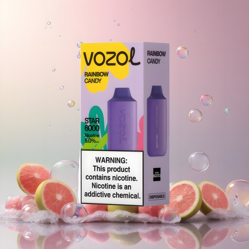 VOZOL STAR 6000 Disposable Vape Szivárvány Cukorka – magyar nagykereskedés, 50mg/ml