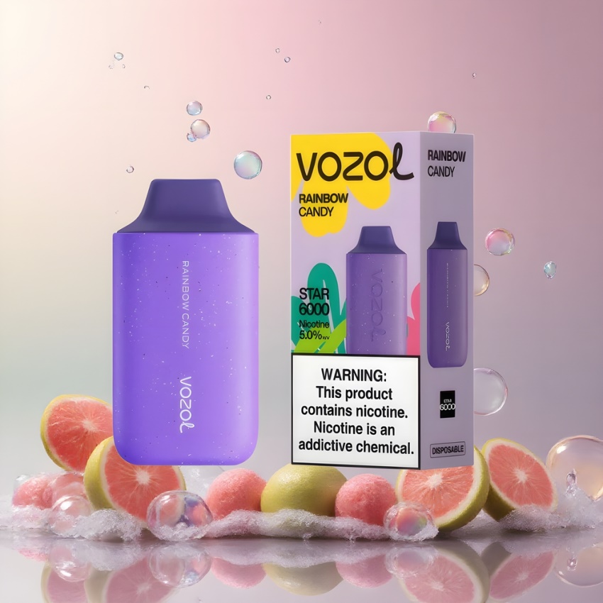 VOZOL STAR 6000 Disposable Vape Szivárvány Cukorka – magyar nagykereskedés, 50mg/ml
