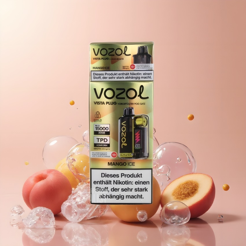 VOZOL VISTA PLUG 6000/10000 Látható E-Liquid Mango Jég magyar nagykereskedés
