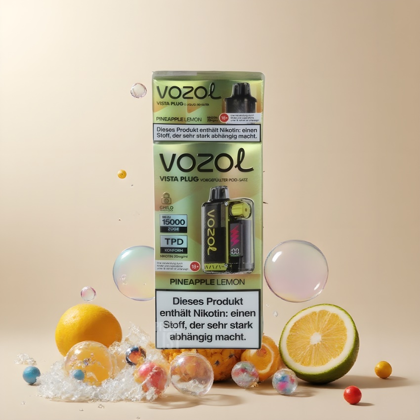 VOZOL VISTA PLUG 6000/10000 Magyar Nagykereskedés Ananász Citrom Látványos Kijelző